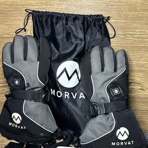 Morvat Electric Heated Gloves 16+ Hour Charge Rechargeable Battery Unisex size L
